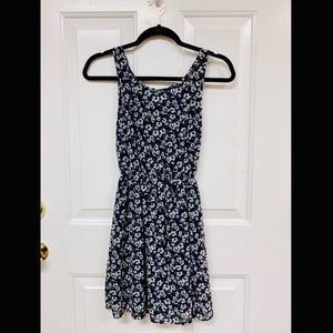 H&M Divided navy floral dress